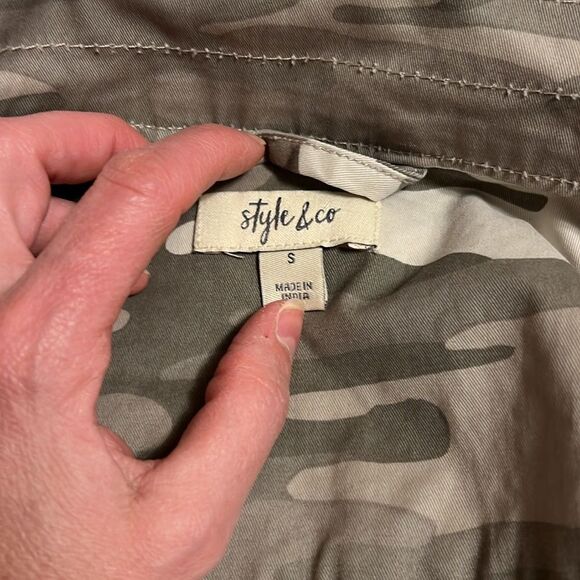 Style & Co. Camo Army Style Jacket - Picture 8 of 10